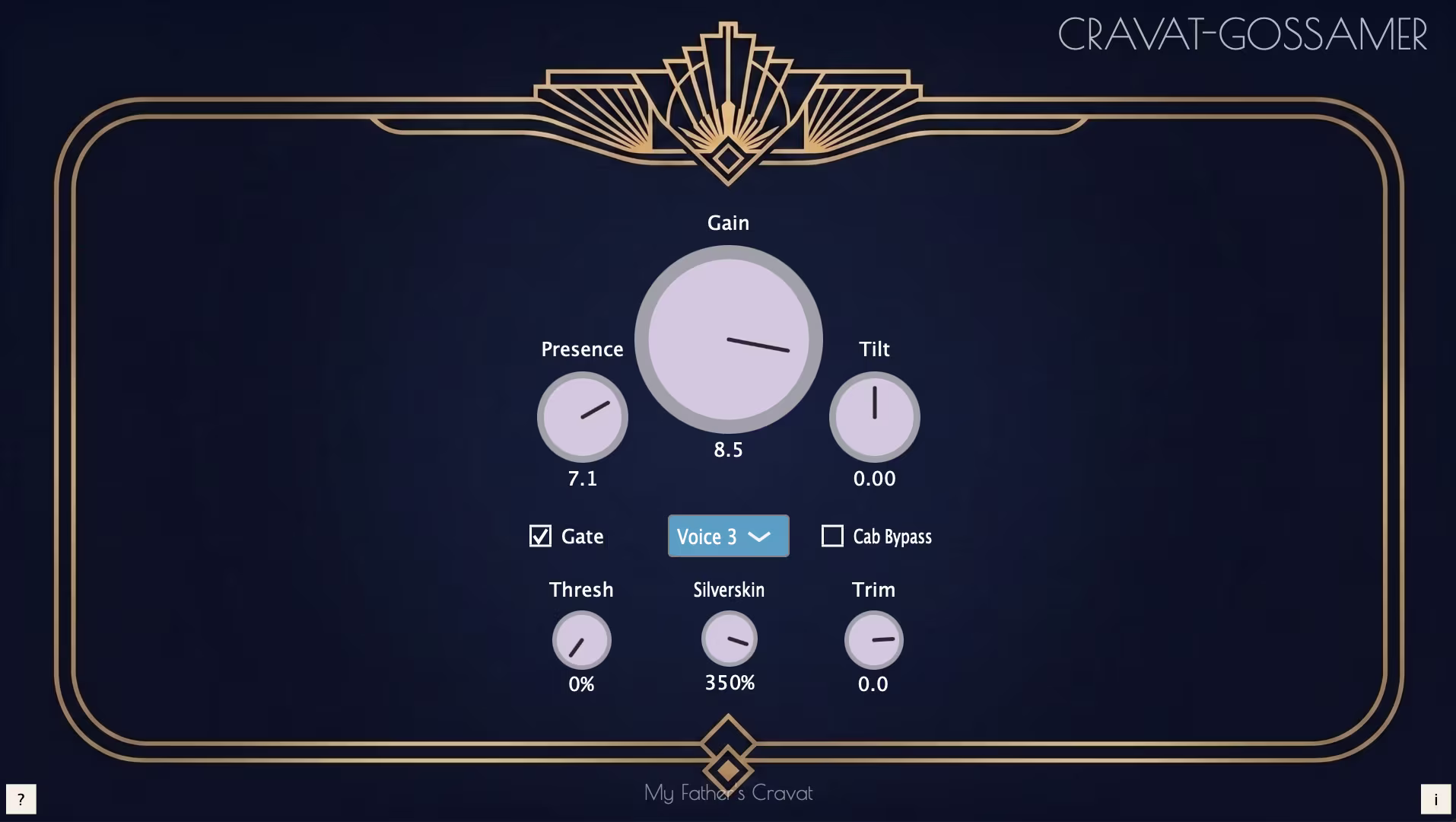 Cravat Gossamer V3 — Amp Sim with Sweetener